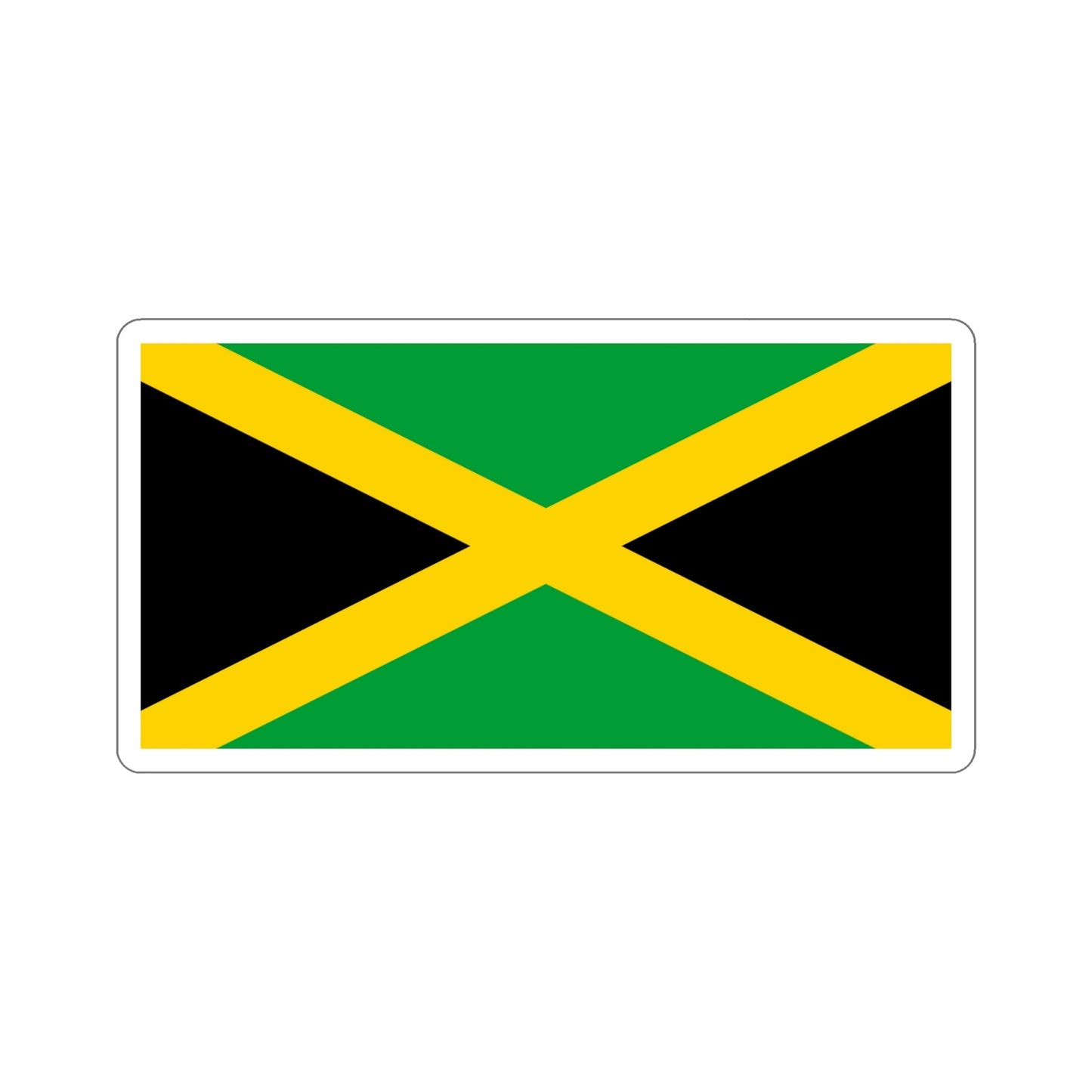 Flag of Jamaica STICKER Vinyl Die-Cut Decal-6 Inch-The Sticker Space