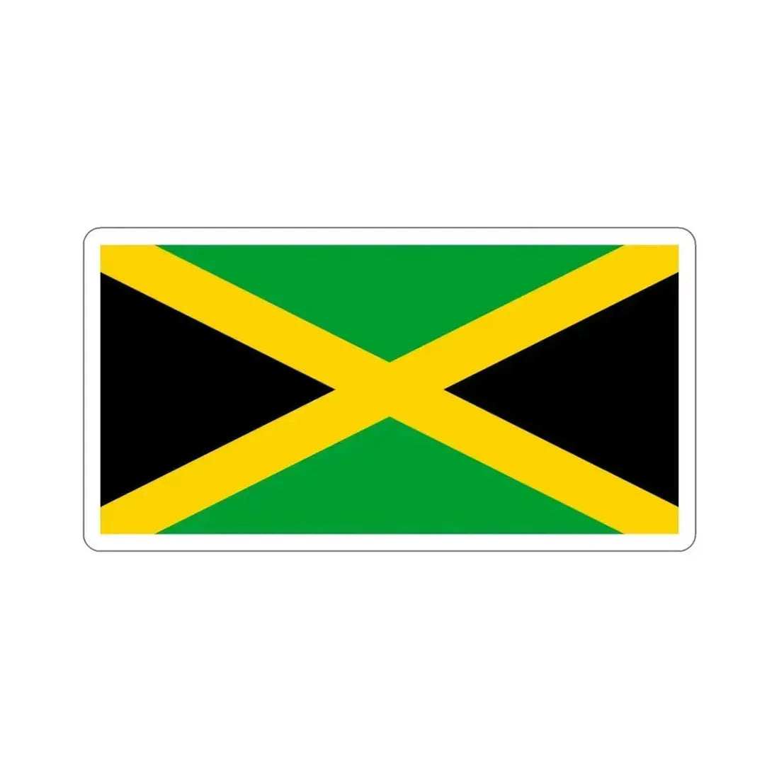 Flag of Jamaica STICKER Vinyl Die-Cut Decal 6 Inch - The Sticker Space