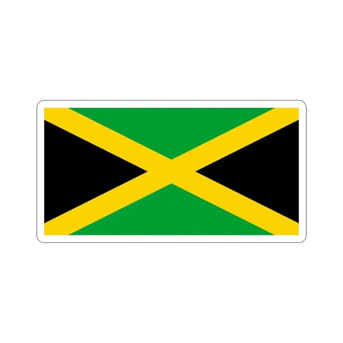 Flag of Jamaica STICKER Vinyl Die-Cut Decal 6 Inch - The Sticker Space
