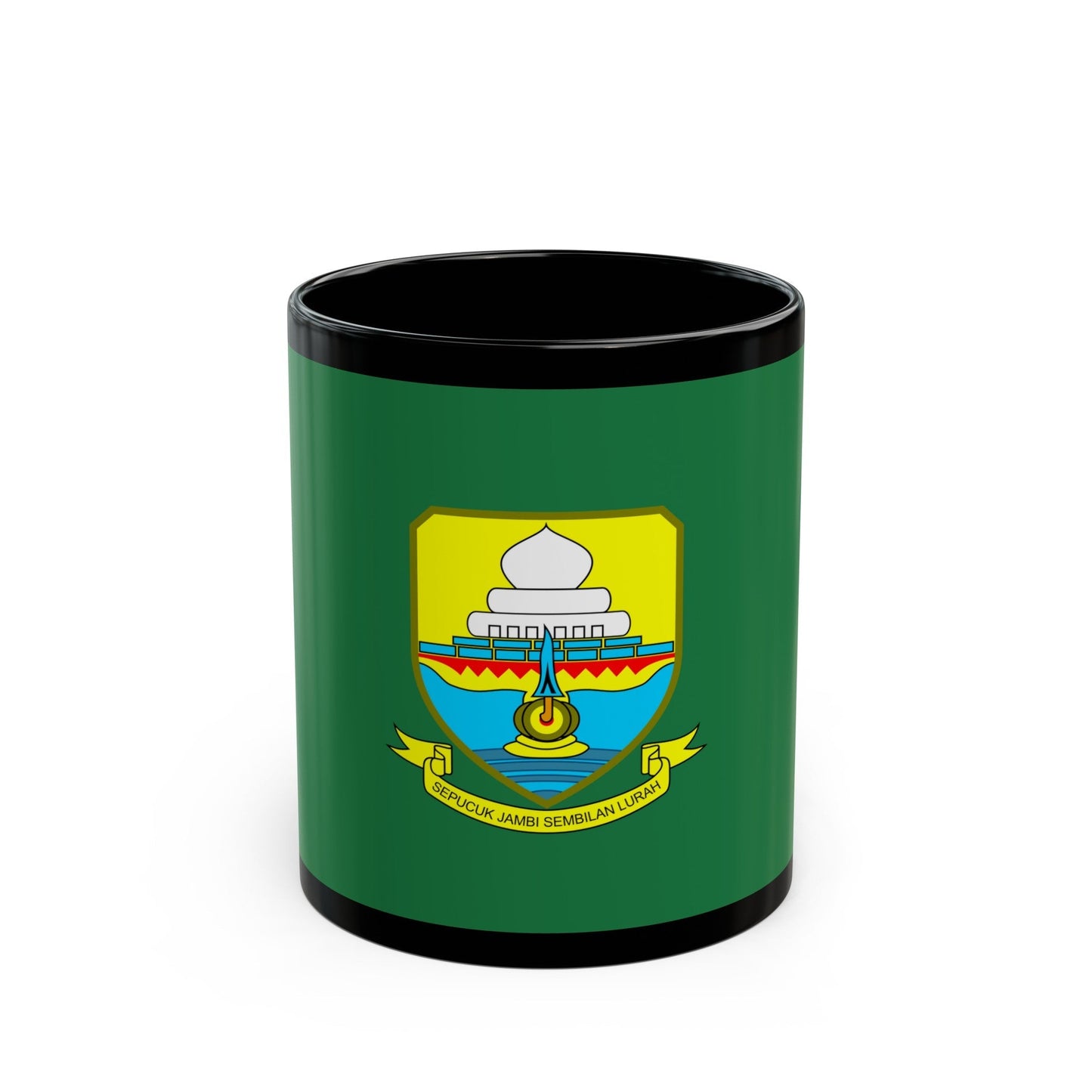 Flag of Jambi Indonesia - Black Coffee Mug-11oz-The Sticker Space