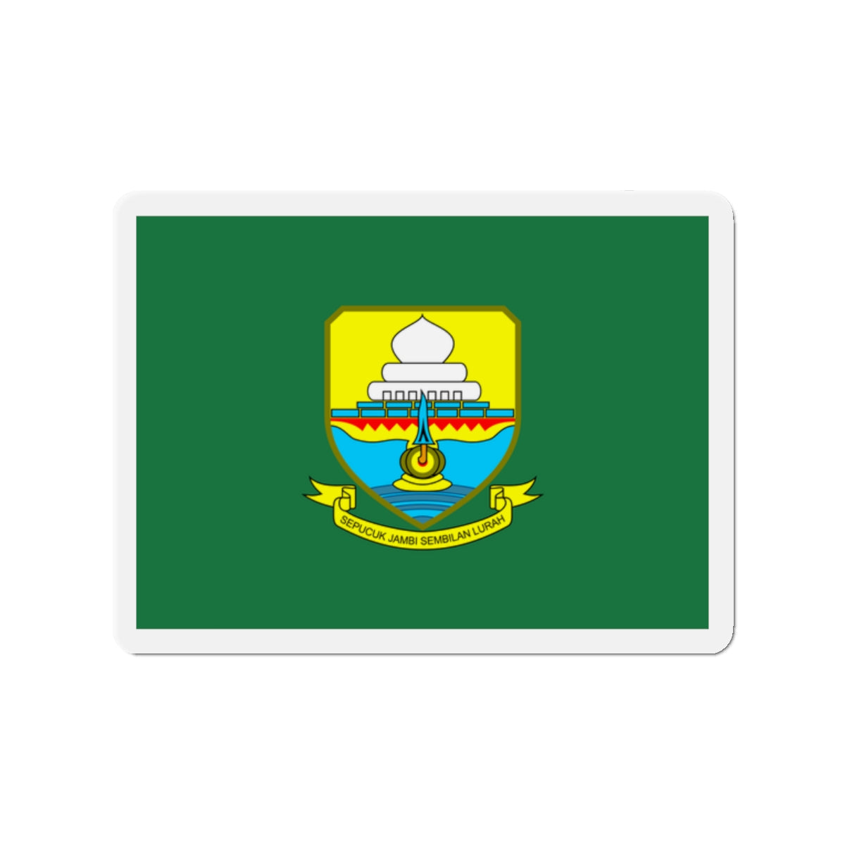 Flag of Jambi Indonesia - Die-Cut Magnet-2" x 2"-The Sticker Space