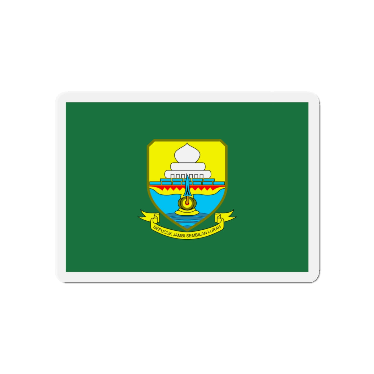 Flag of Jambi Indonesia - Die-Cut Magnet-4" x 4"-The Sticker Space