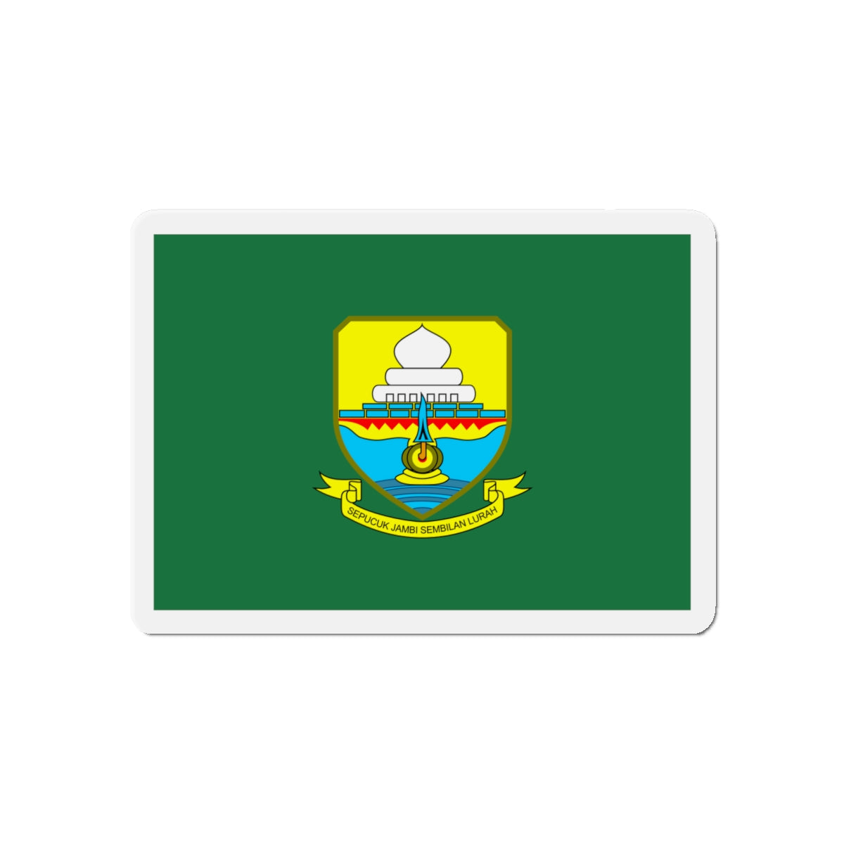 Flag of Jambi Indonesia - Die-Cut Magnet-5" x 5"-The Sticker Space