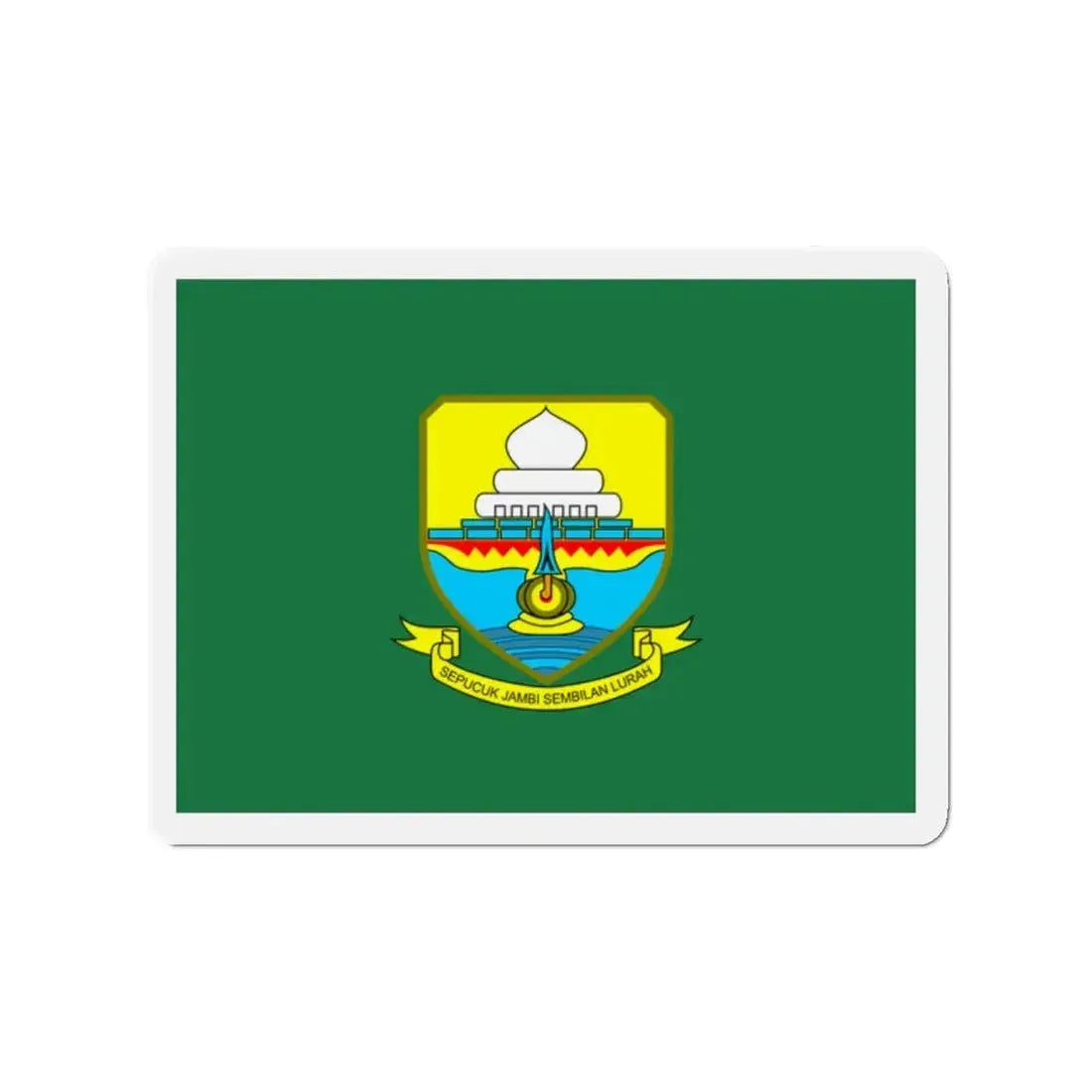 Flag of Jambi Indonesia - Refrigerator Magnet 2 Inch - The Sticker Space