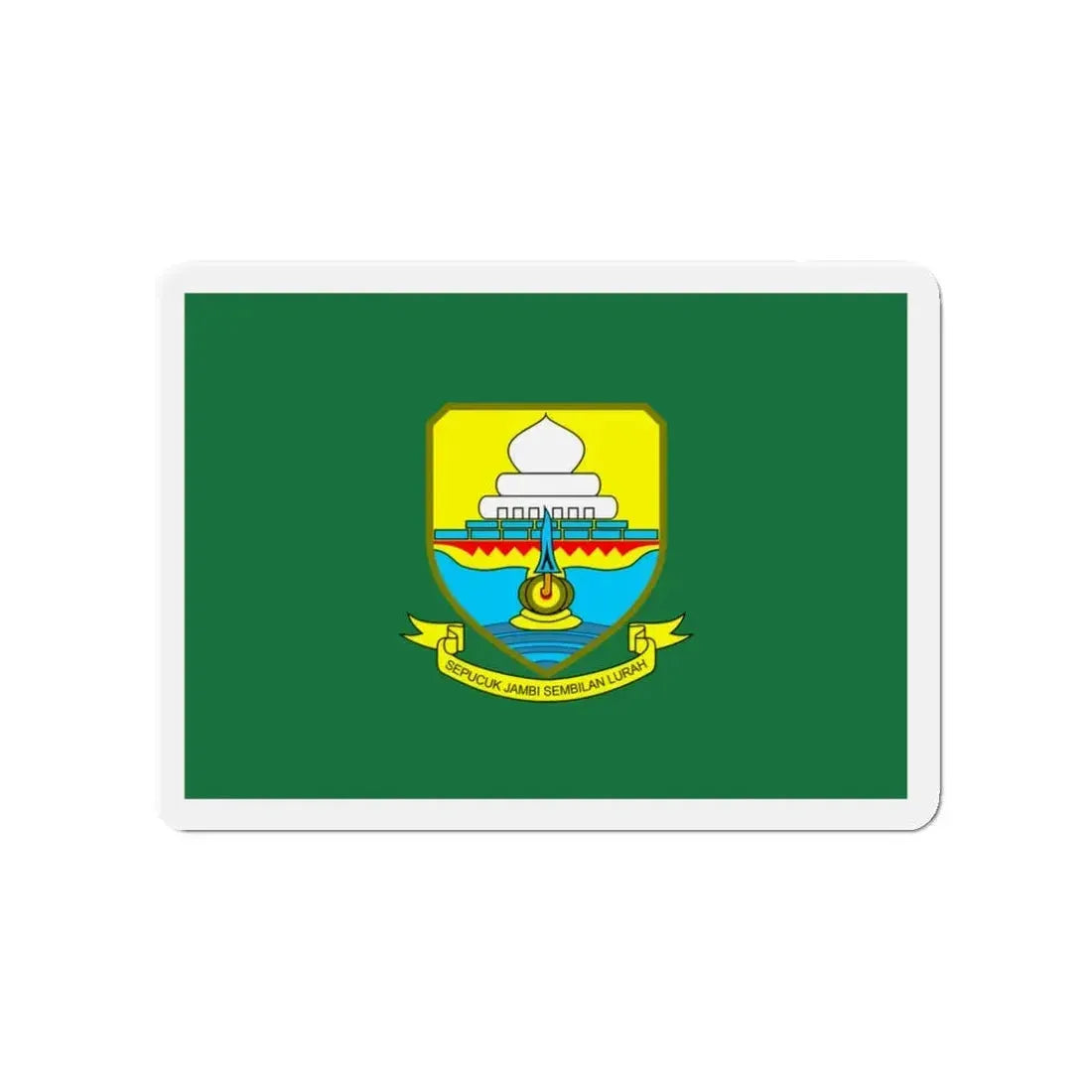 Flag of Jambi Indonesia - Refrigerator Magnet 3 Inch - The Sticker Space
