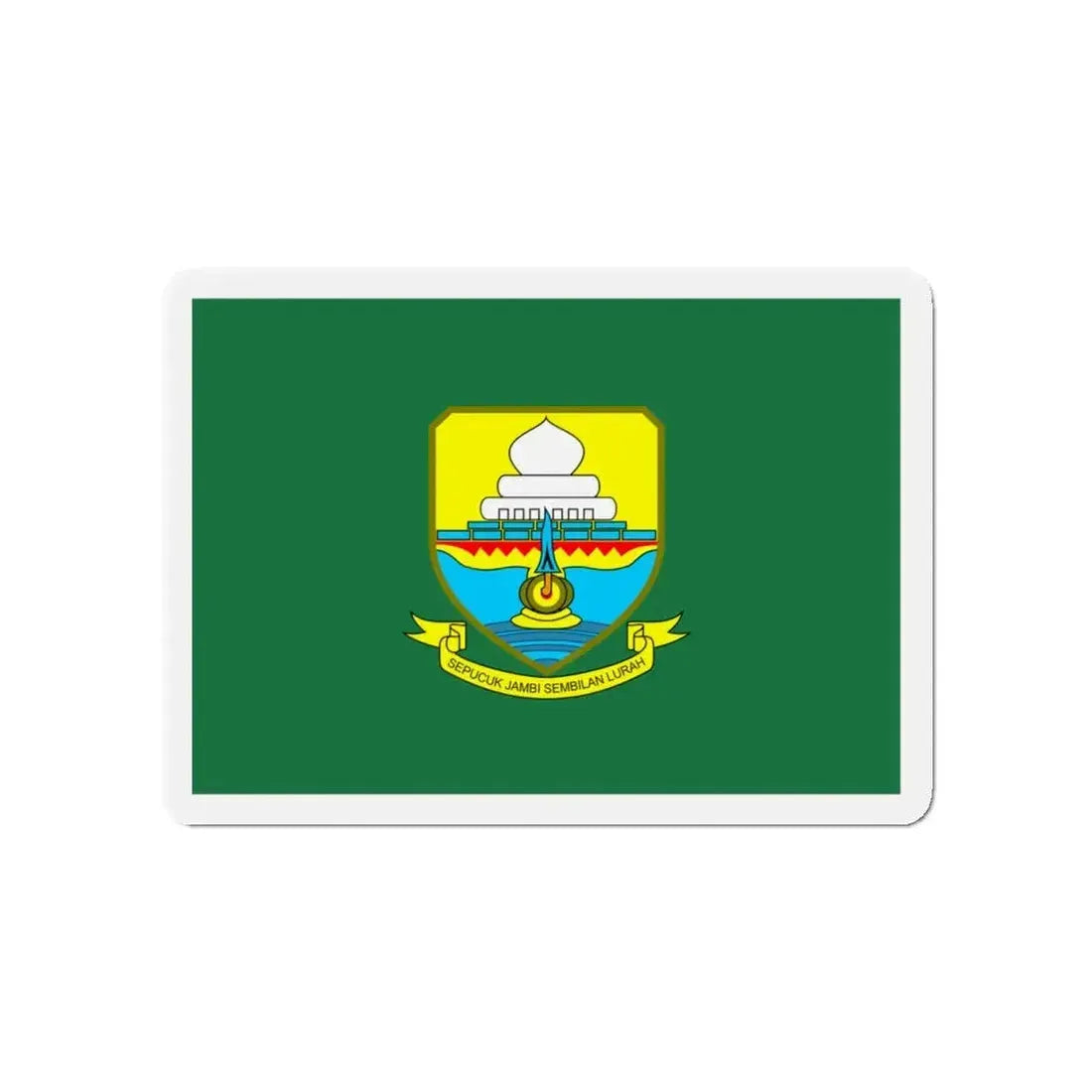 Flag of Jambi Indonesia - Refrigerator Magnet 4 Inch - The Sticker Space