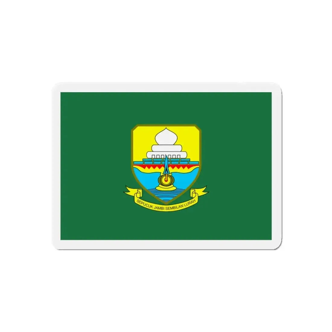Flag of Jambi Indonesia - Refrigerator Magnet 5 Inch - The Sticker Space