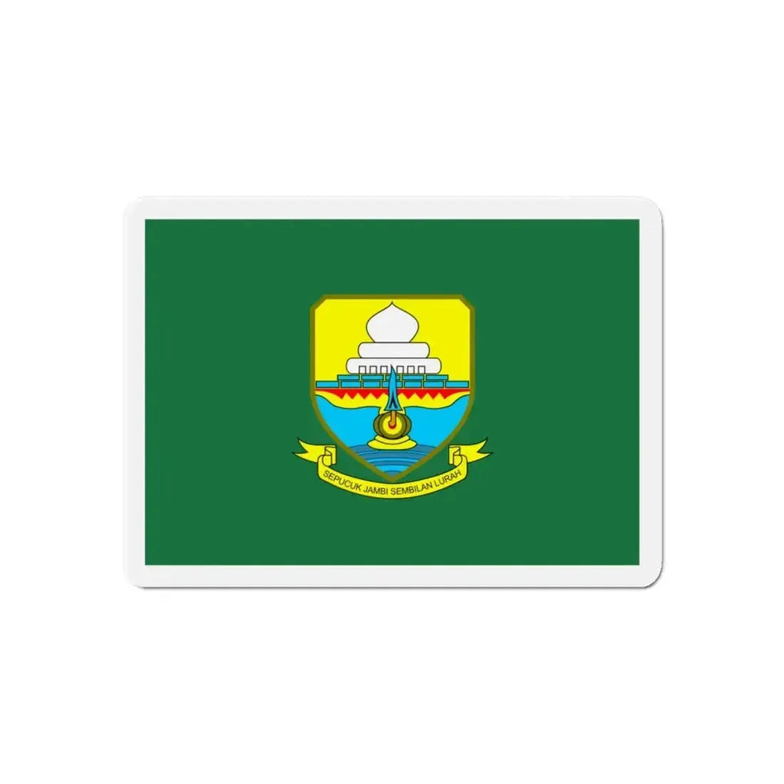 Flag of Jambi Indonesia - Refrigerator Magnet 6 Inch - The Sticker Space