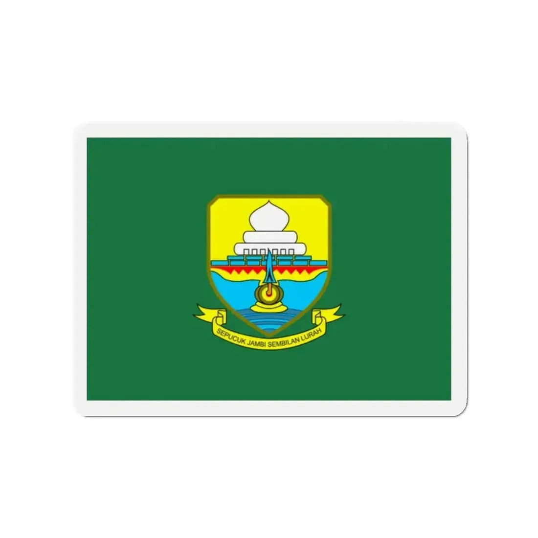 Flag of Jambi Indonesia - Refrigerator Magnet - The Sticker Space