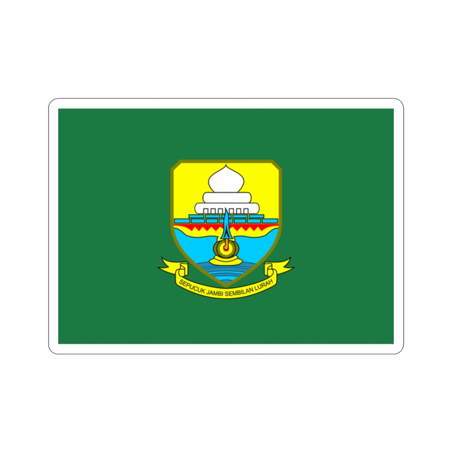 Flag of Jambi Indonesia STICKER Vinyl Die-Cut Decal-2 Inch-The Sticker Space