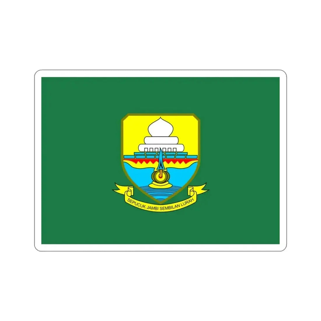 Flag of Jambi Indonesia STICKER Vinyl Die-Cut Decal 3 Inch - The Sticker Space