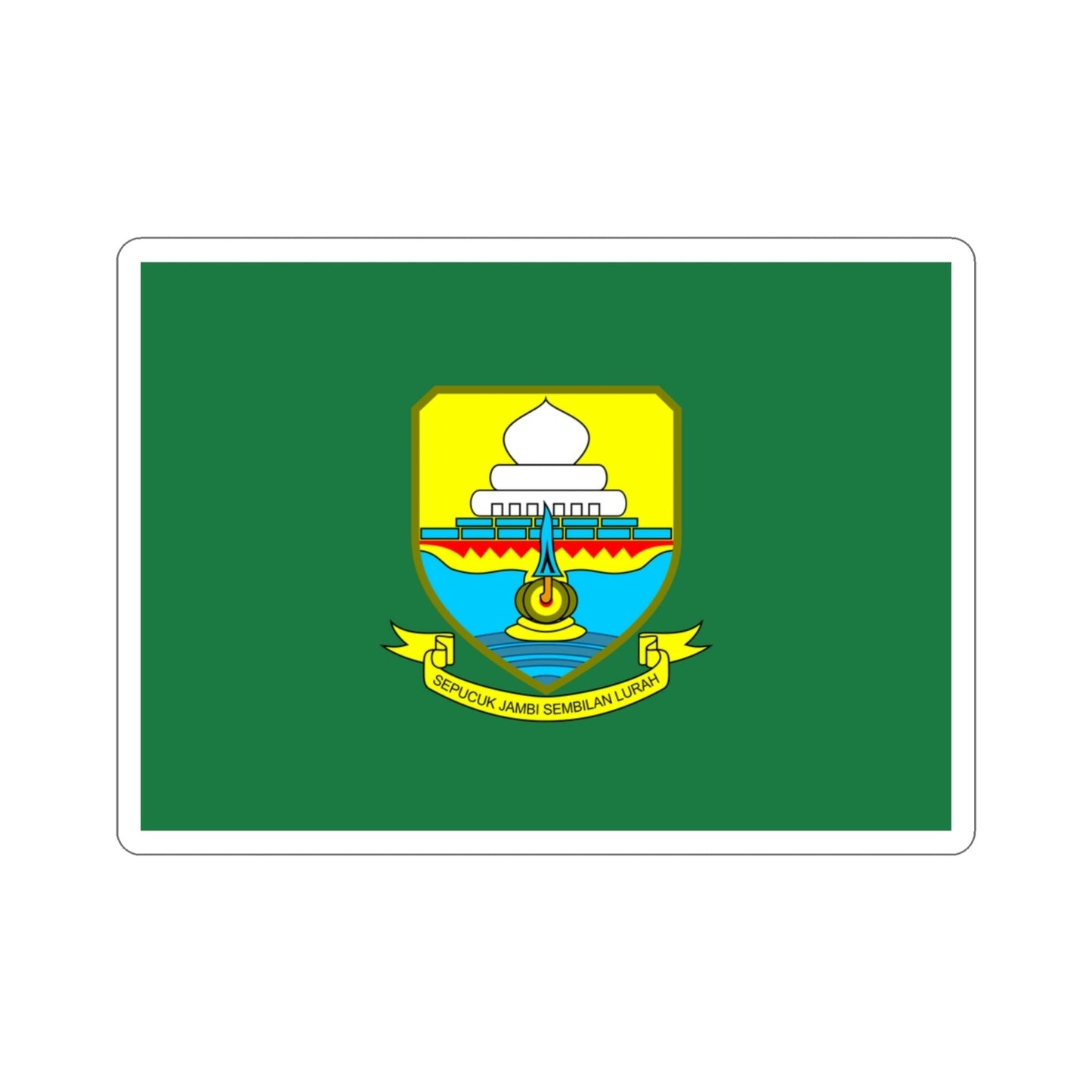 Flag of Jambi Indonesia STICKER Vinyl Die-Cut Decal-3 Inch-The Sticker Space