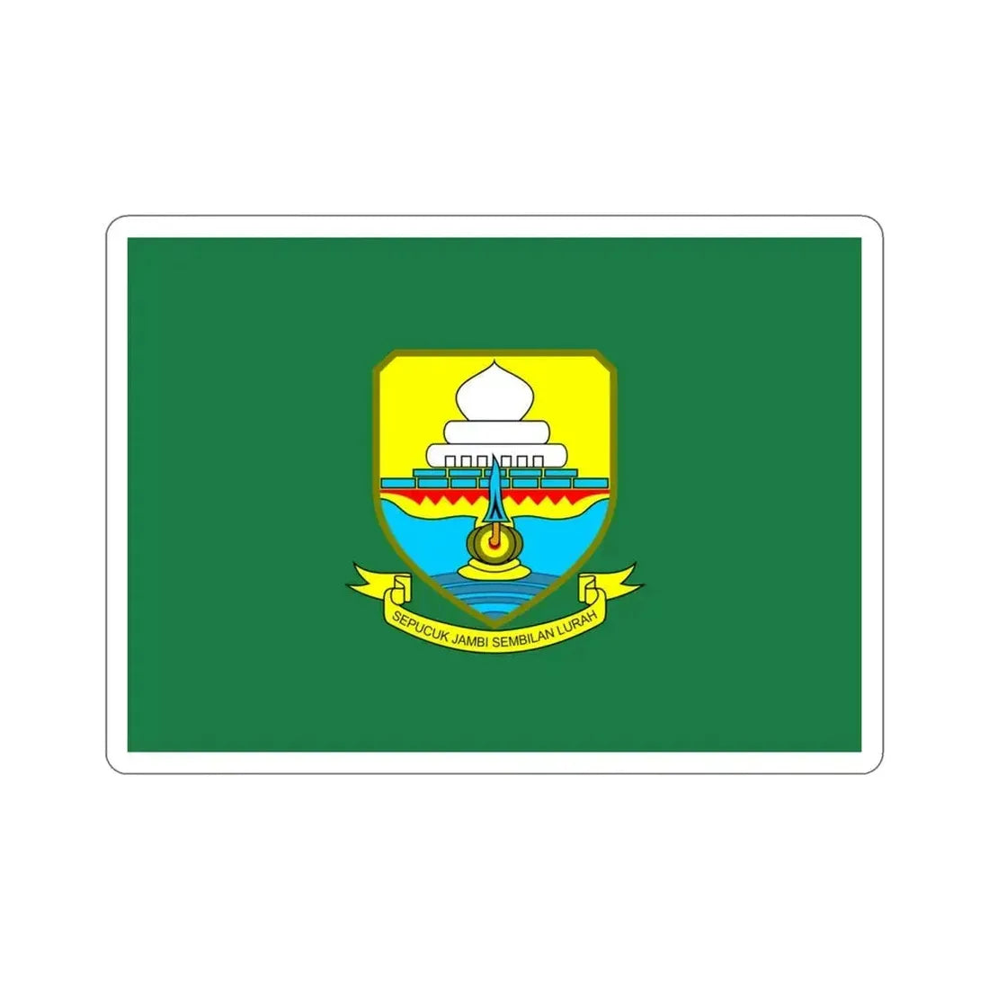 Flag of Jambi Indonesia STICKER Vinyl Die-Cut Decal 4 Inch - The Sticker Space