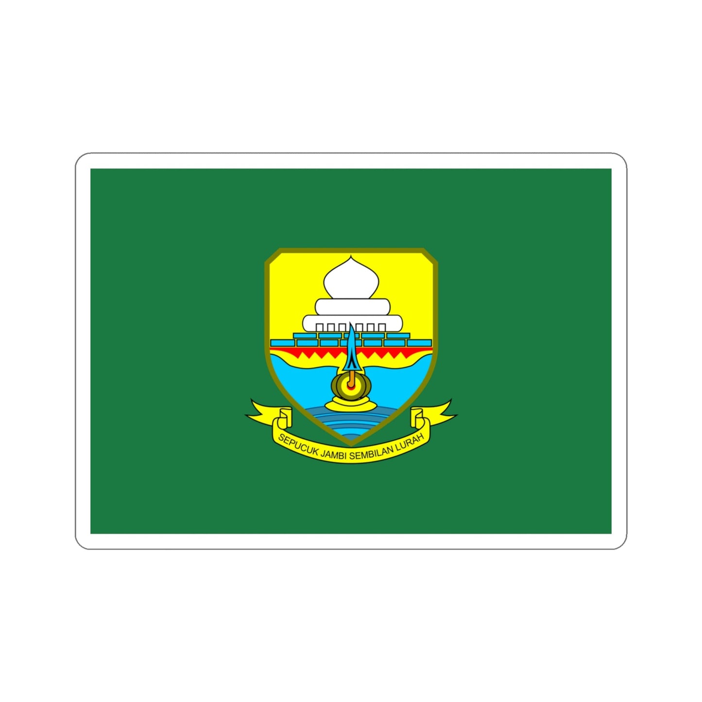 Flag of Jambi Indonesia STICKER Vinyl Die-Cut Decal-4 Inch-The Sticker Space