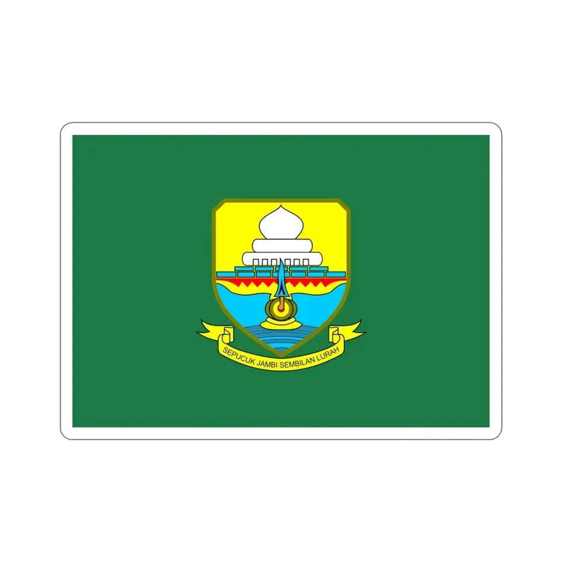 Flag of Jambi Indonesia STICKER Vinyl Die-Cut Decal 5 Inch - The Sticker Space