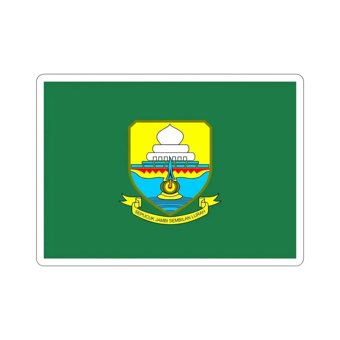 Flag of Jambi Indonesia STICKER Vinyl Die-Cut Decal 6 Inch - The Sticker Space