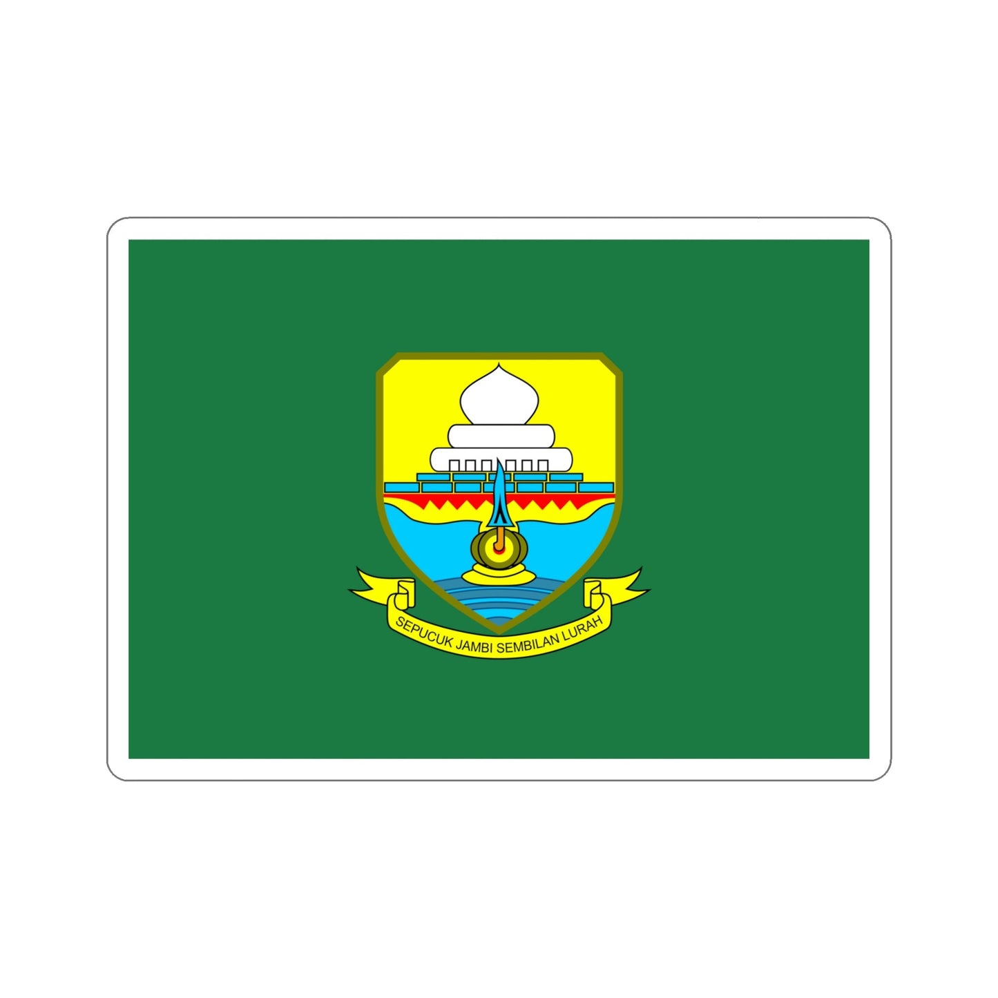 Flag of Jambi Indonesia STICKER Vinyl Die-Cut Decal-6 Inch-The Sticker Space