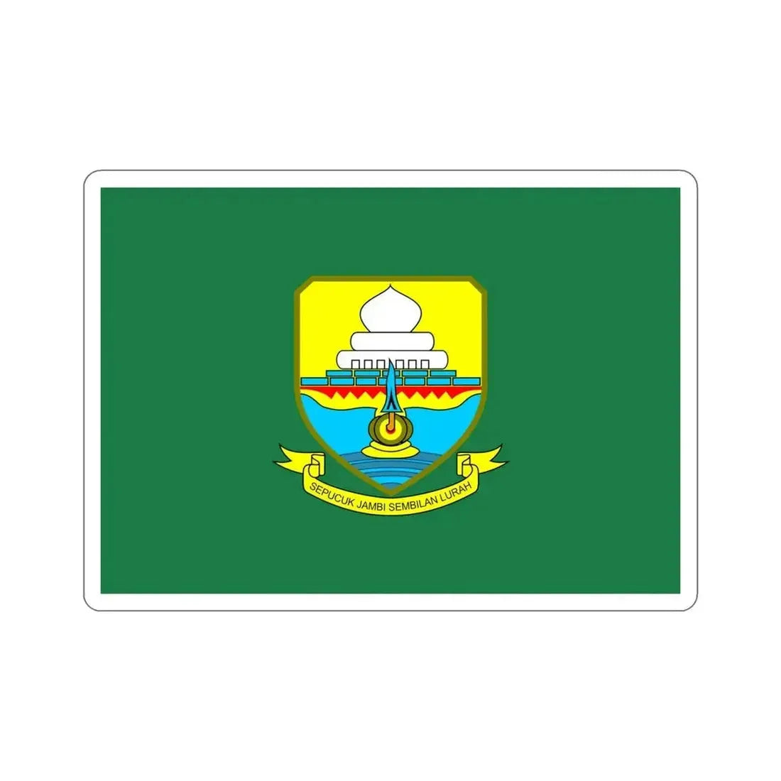 Flag of Jambi Indonesia STICKER Vinyl Die-Cut Decal - The Sticker Space