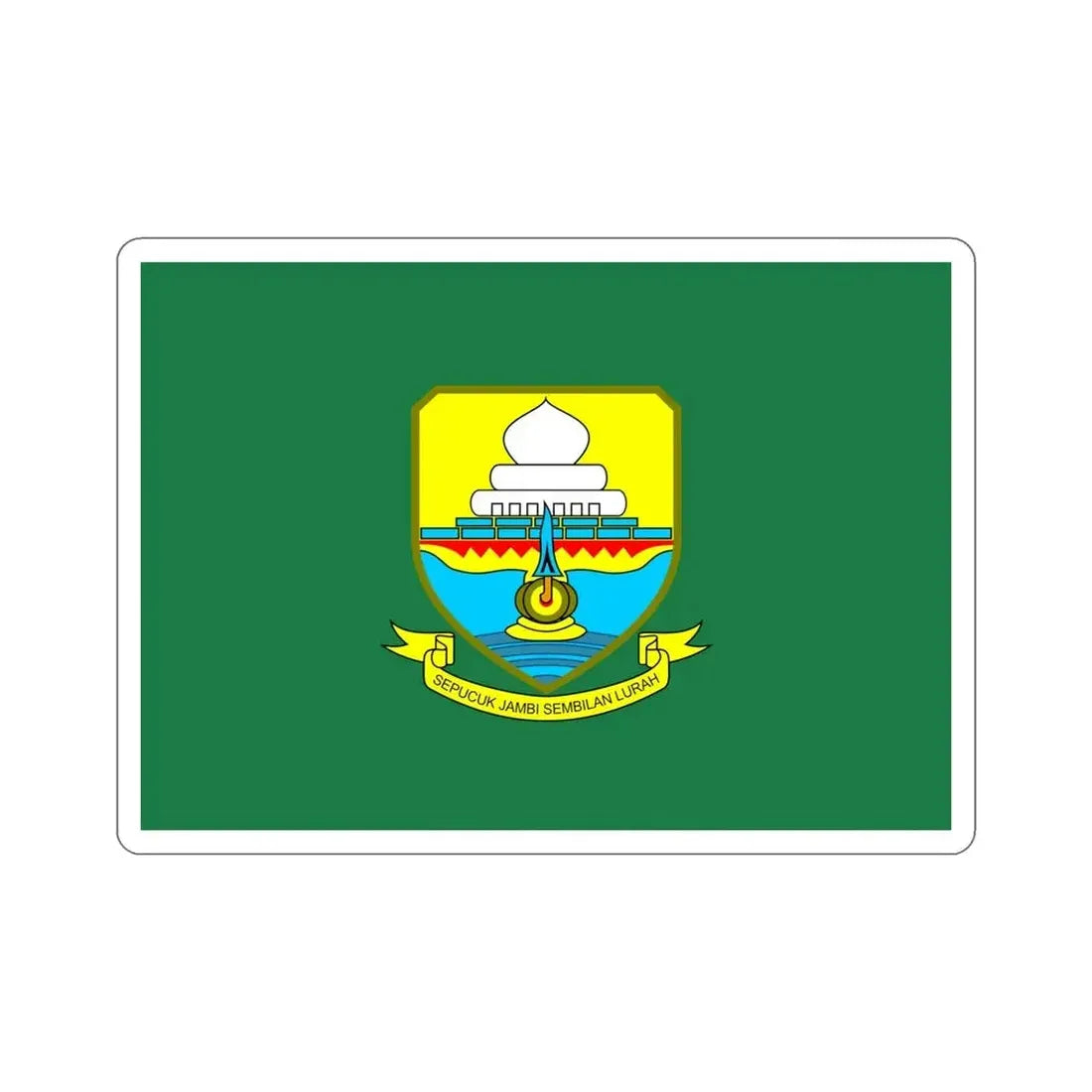 Flag of Jambi Indonesia STICKER Vinyl Die-Cut Decal - The Sticker Space