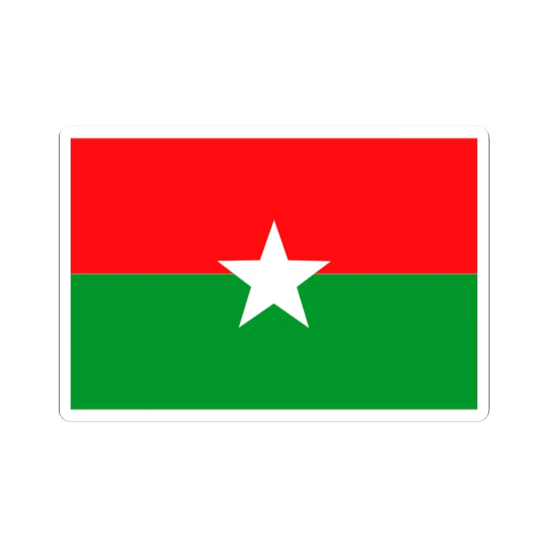 Flag of Janata Samajbadi Party (Nepal) STICKER Vinyl Kiss-Cut Decal 2 Inch White - The Sticker Space