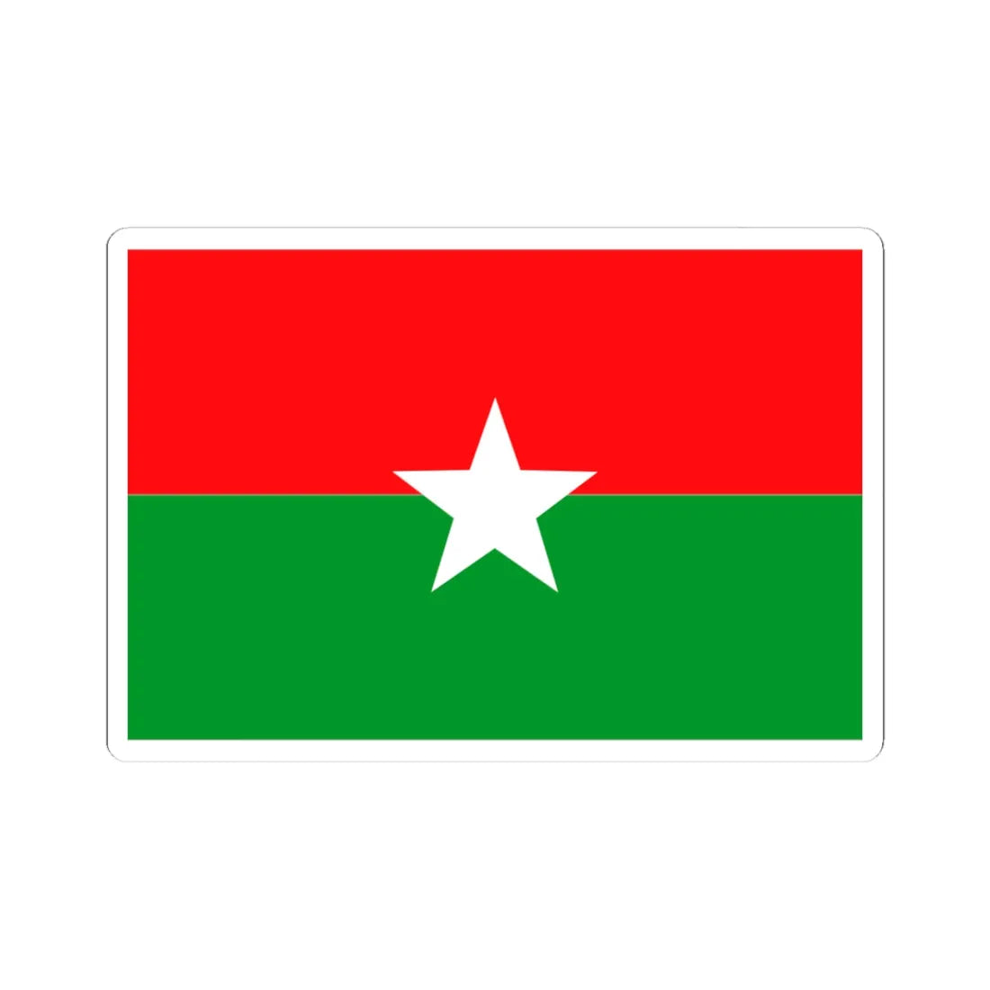 Flag of Janata Samajbadi Party (Nepal) STICKER Vinyl Kiss-Cut Decal 3 Inch White - The Sticker Space