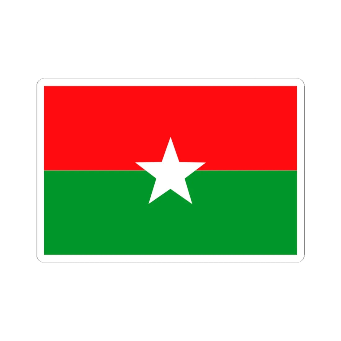 Flag of Janata Samajbadi Party (Nepal) STICKER Vinyl Kiss-Cut Decal 4 Inch White - The Sticker Space