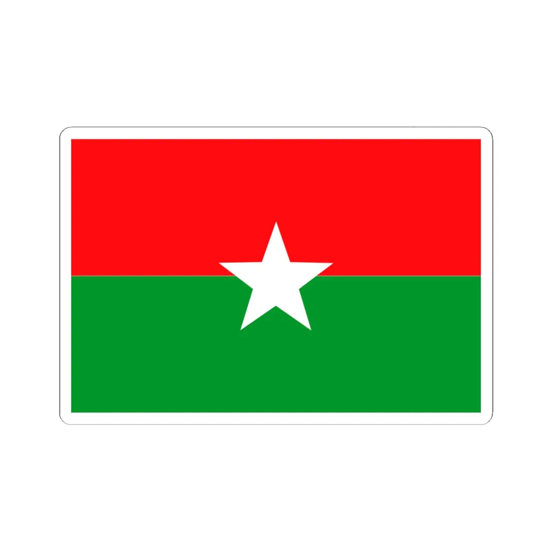 Flag of Janata Samajbadi Party (Nepal) STICKER Vinyl Kiss-Cut Decal 6 Inch White - The Sticker Space