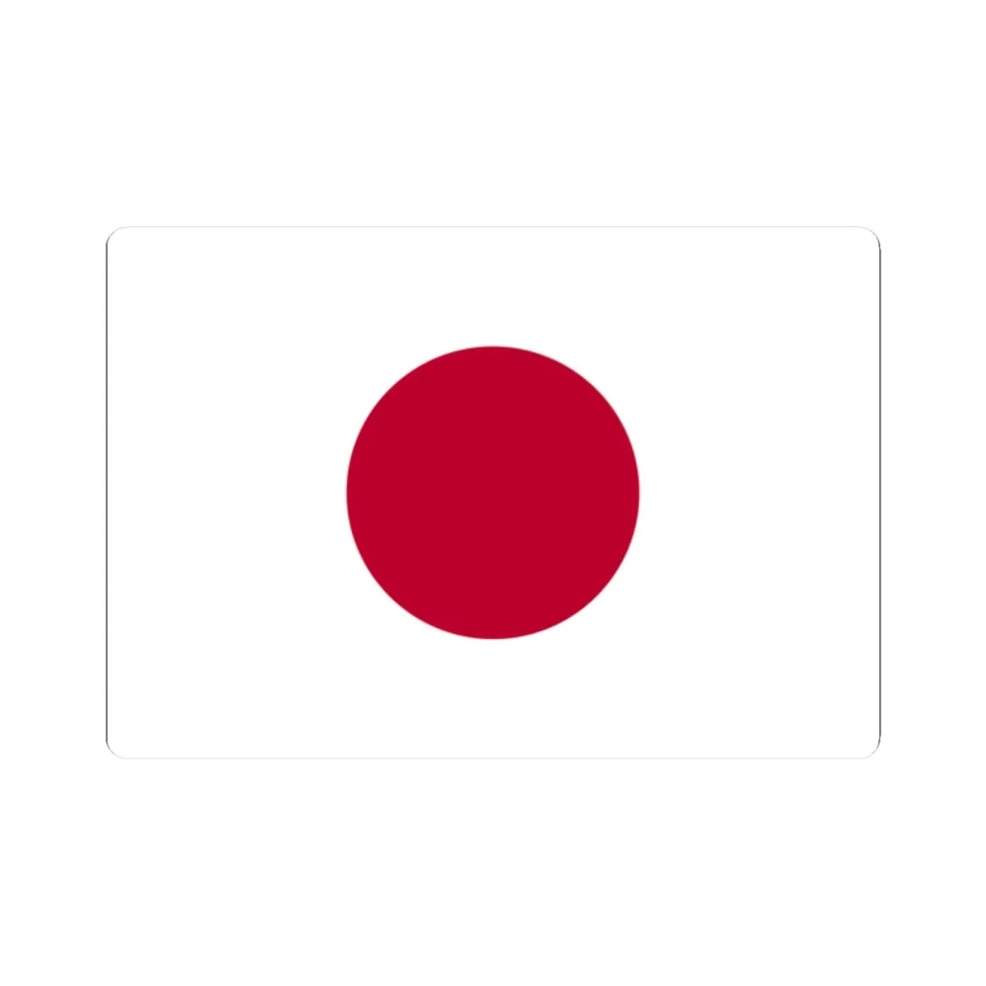 Flag of Japan (Japan) STICKER Vinyl Kiss-Cut Decal 2 Inch White - The Sticker Space