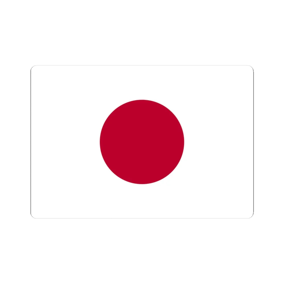 Flag of Japan (Japan) STICKER Vinyl Kiss-Cut Decal 3 Inch White - The Sticker Space