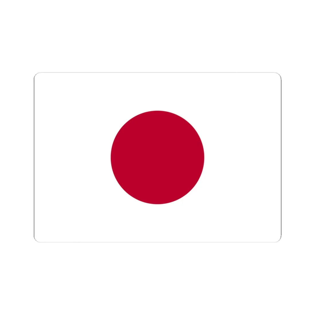 Flag of Japan (Japan) STICKER Vinyl Kiss-Cut Decal 4 Inch White - The Sticker Space
