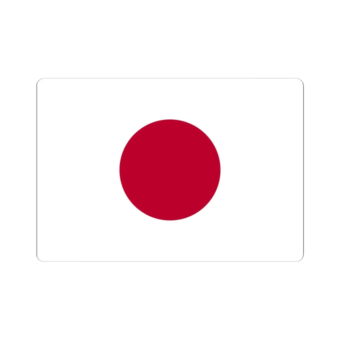 Flag of Japan (Japan) STICKER Vinyl Kiss-Cut Decal 6 Inch White - The Sticker Space