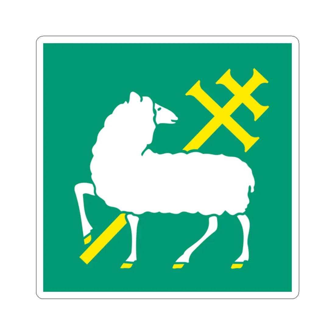 Flag of Jarfalla (Sweden) STICKER Vinyl Kiss-Cut Decal 2 Inch White - The Sticker Space