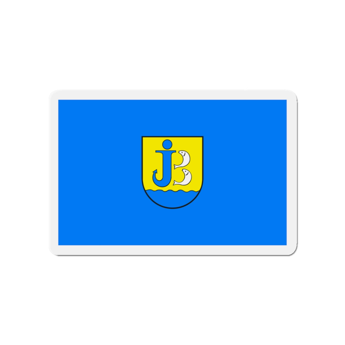 Flag of Jastarnia Poland - Die-Cut Magnet-3" x 3"-The Sticker Space