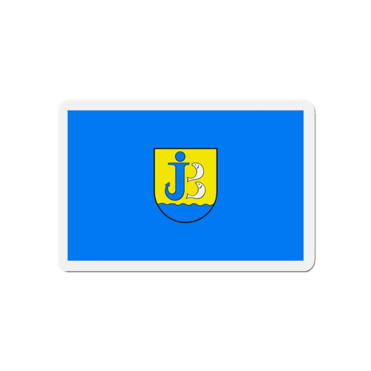 Flag of Jastarnia Poland - Die-Cut Magnet-5" x 5"-The Sticker Space