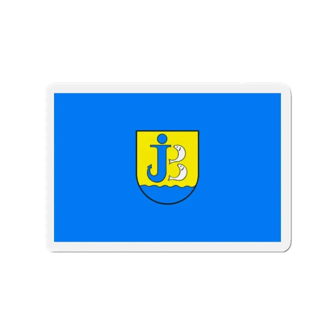 Flag of Jastarnia Poland - Refrigerator Magnet 2 Inch - The Sticker Space