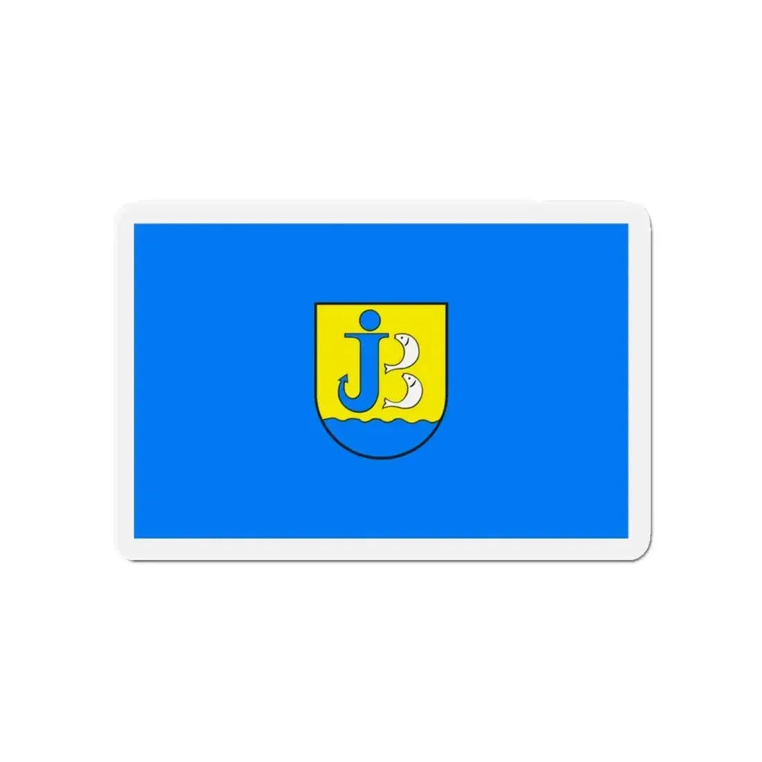 Flag of Jastarnia Poland - Refrigerator Magnet 4 Inch - The Sticker Space