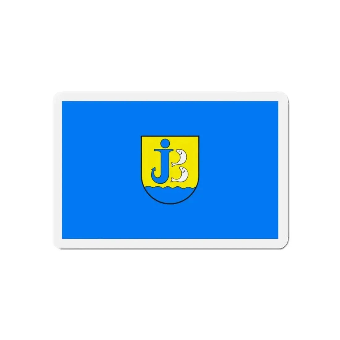 Flag of Jastarnia Poland - Refrigerator Magnet 5 Inch - The Sticker Space