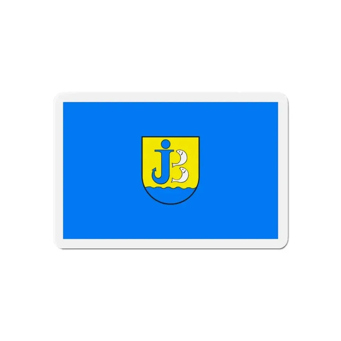 Flag of Jastarnia Poland - Refrigerator Magnet 6 Inch - The Sticker Space