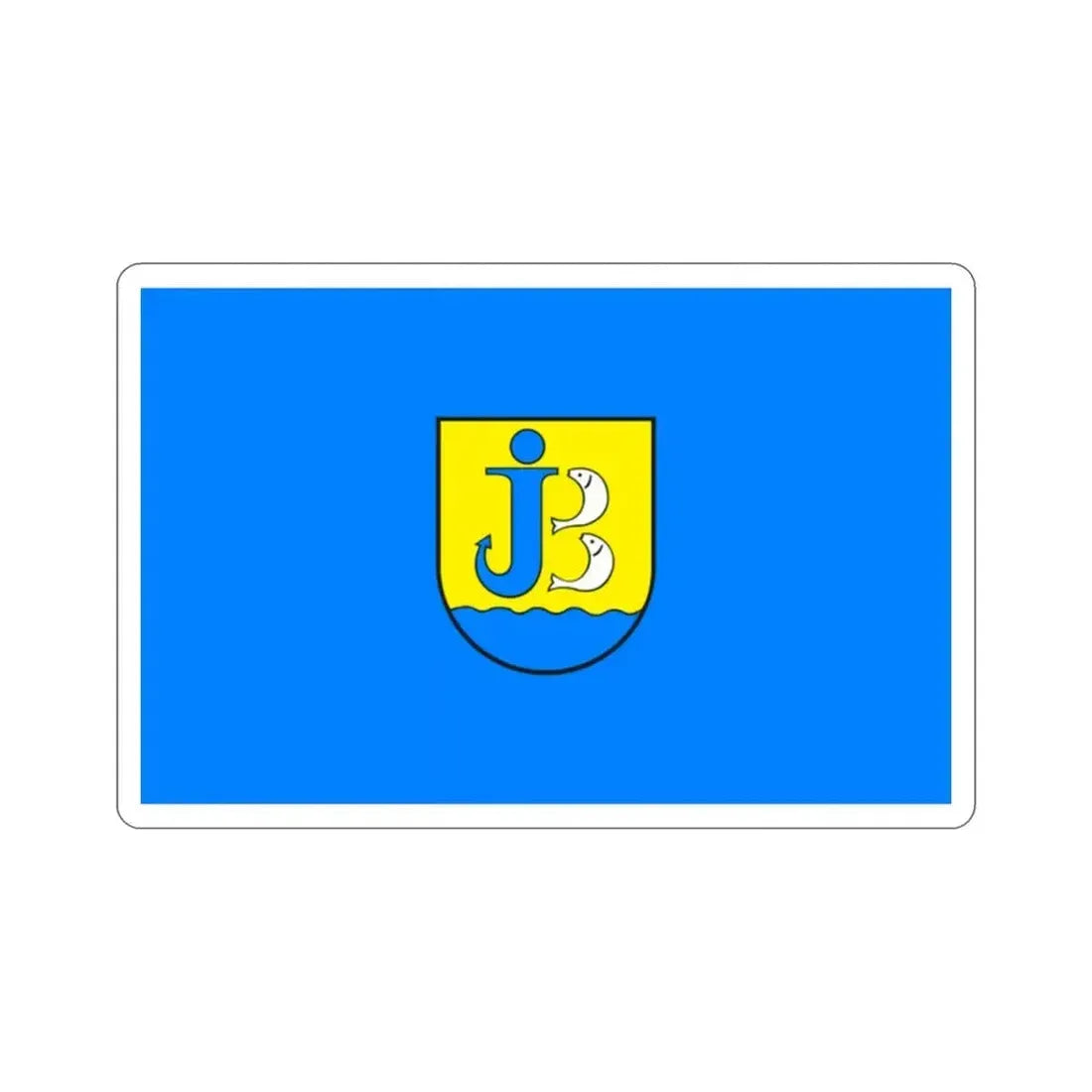 Flag of Jastarnia Poland STICKER Vinyl Die-Cut Decal 2 Inch - The Sticker Space