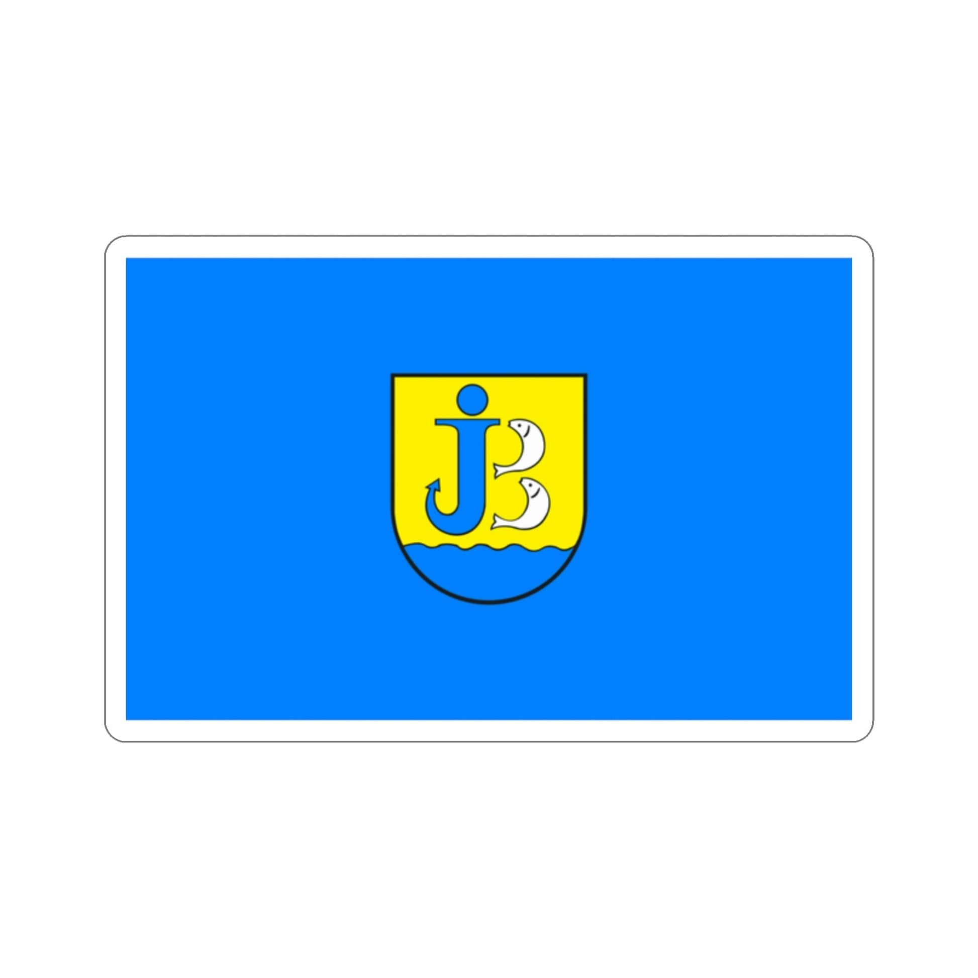 Flag of Jastarnia Poland STICKER Vinyl Die-Cut Decal-2 Inch-The Sticker Space