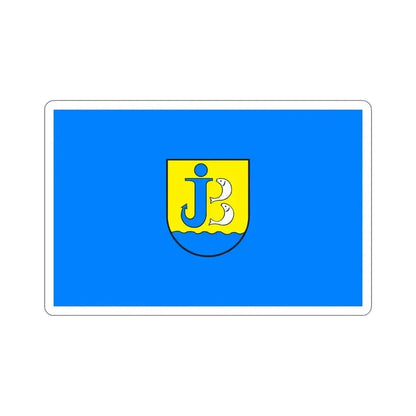 Flag of Jastarnia Poland STICKER Vinyl Die-Cut Decal 4 Inch - The Sticker Space