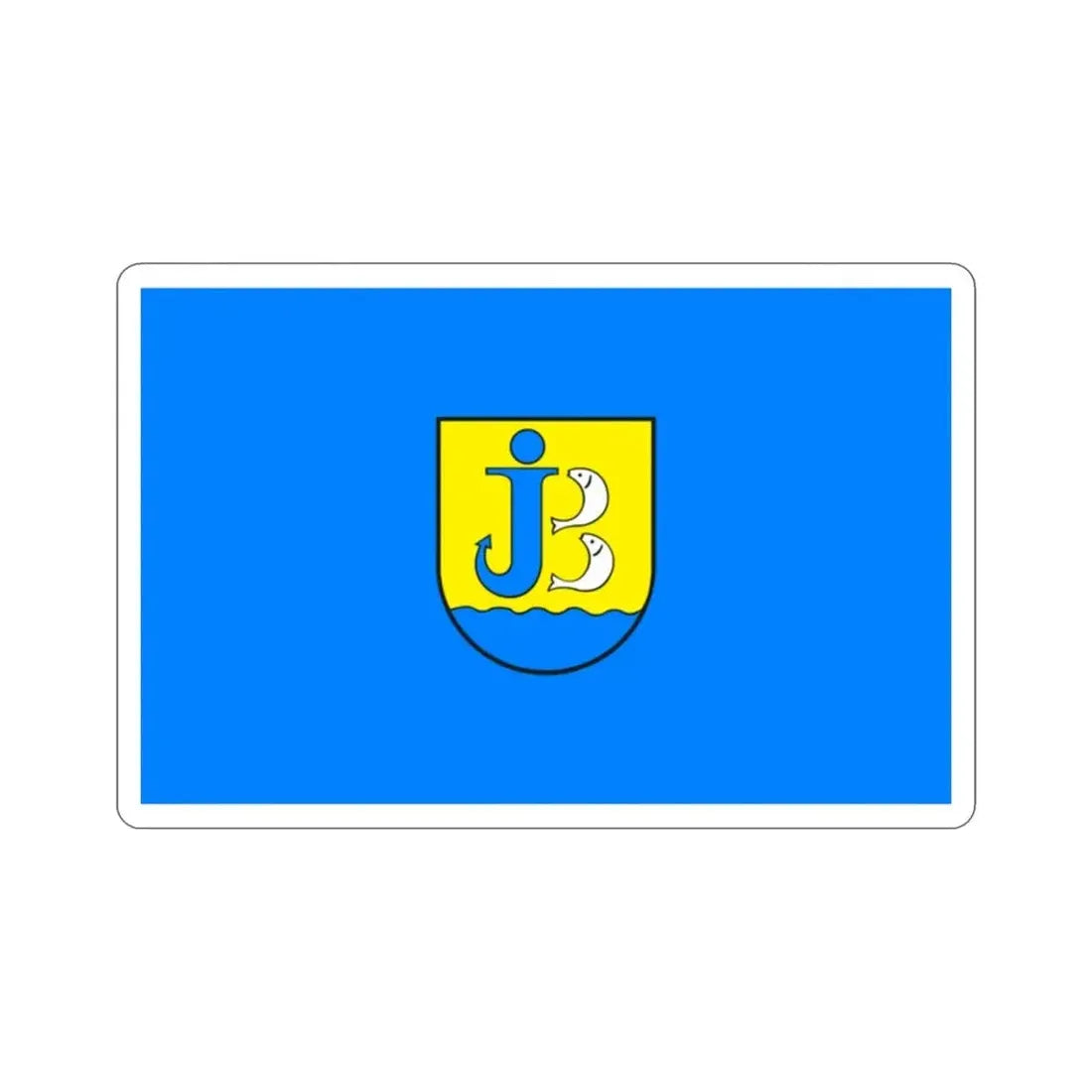 Flag of Jastarnia Poland STICKER Vinyl Die-Cut Decal - The Sticker Space