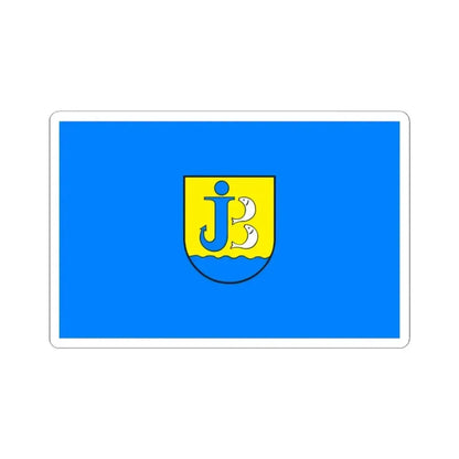 Flag of Jastarnia Poland - STICKER Vinyl Kiss-Cut Decal 2 Inch White - The Sticker Space