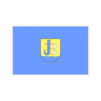 Flag of Jastarnia Poland - STICKER Vinyl Kiss-Cut Decal 6 Inch Transparent - The Sticker Space