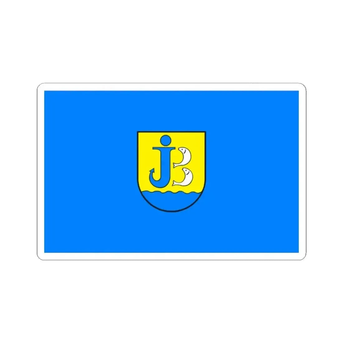 Flag of Jastarnia Poland - STICKER Vinyl Kiss-Cut Decal - The Sticker Space