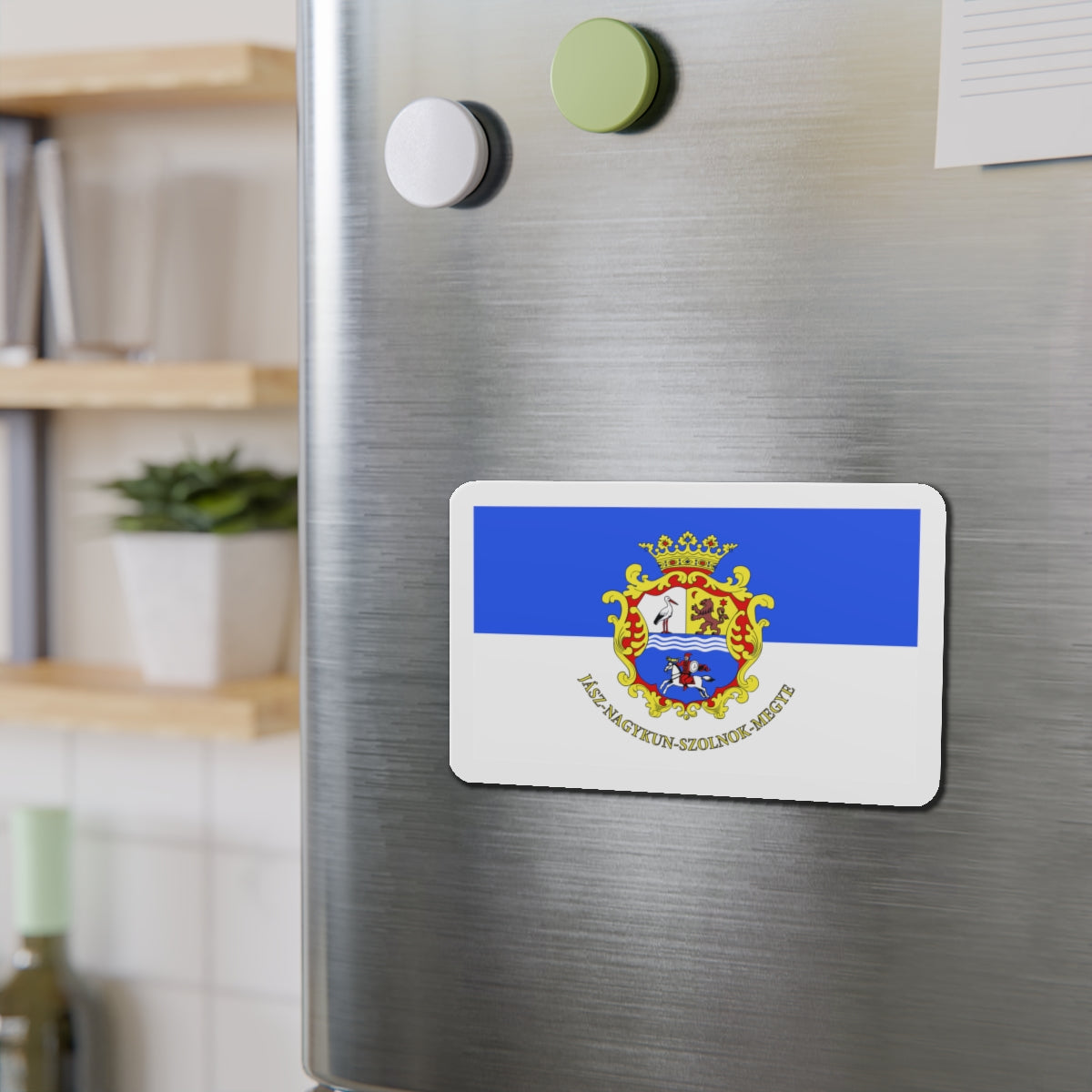 Flag of Jász Nagykun Szolnok County Hungary - Die-Cut Magnet-The Sticker Space