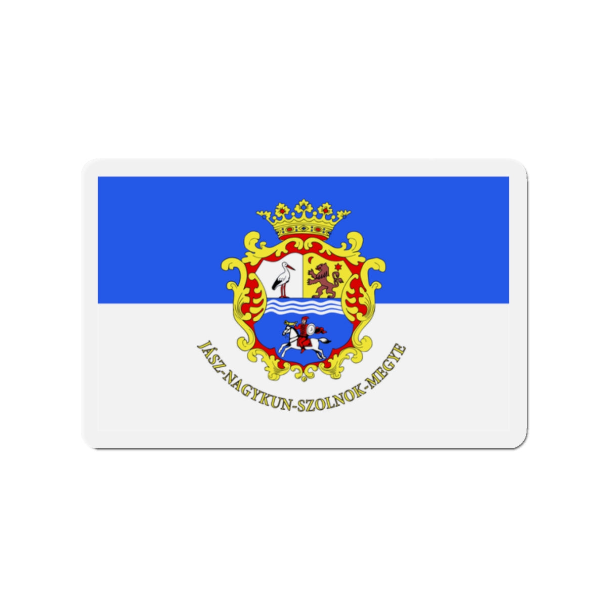 Flag of Jász Nagykun Szolnok County Hungary - Die-Cut Magnet-2" x 2"-The Sticker Space