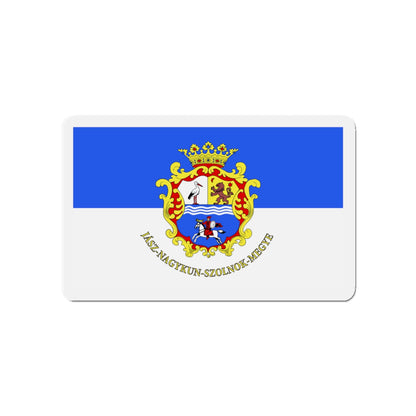 Flag of Jász Nagykun Szolnok County Hungary - Die-Cut Magnet-4" x 4"-The Sticker Space