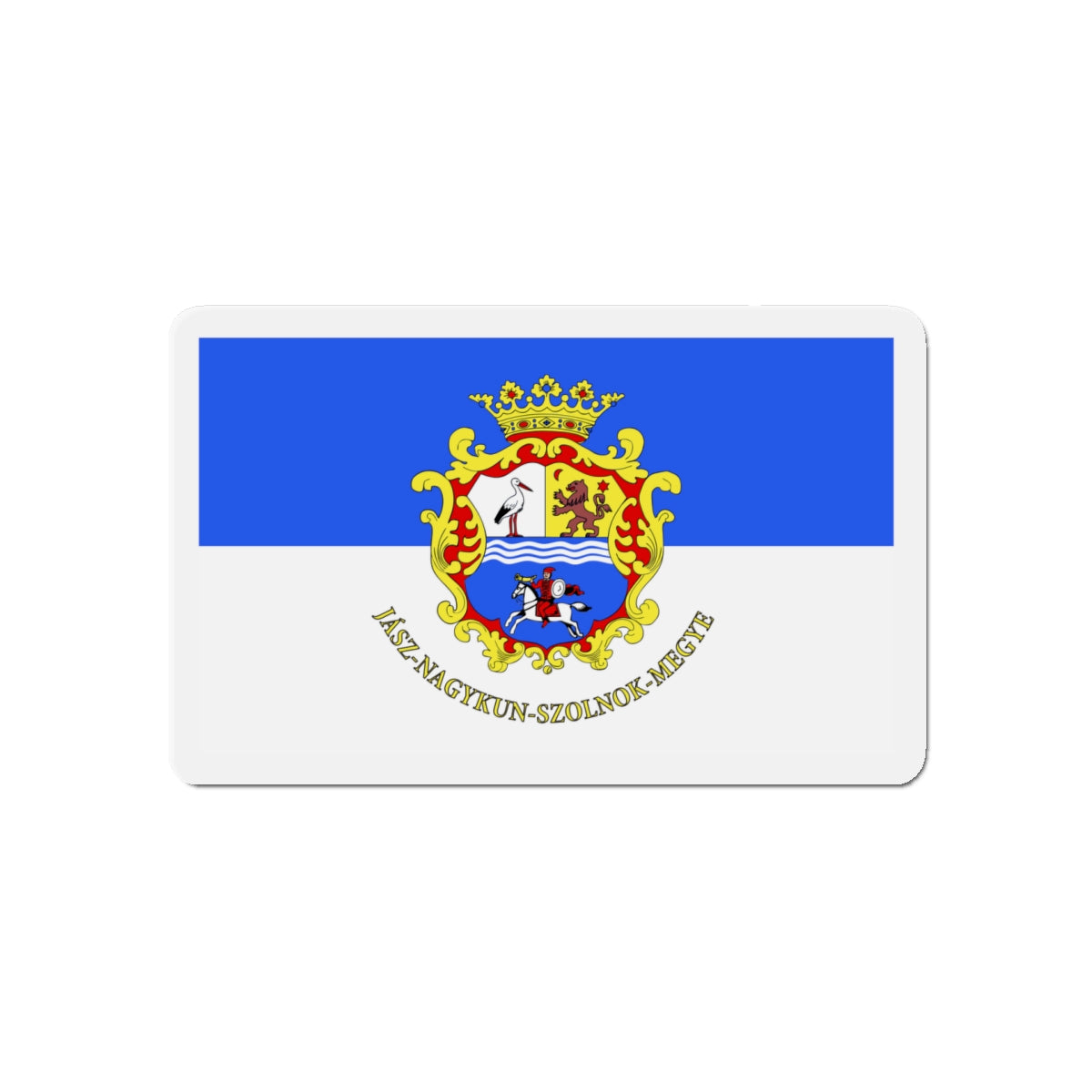 Flag of Jász Nagykun Szolnok County Hungary - Die-Cut Magnet-5" x 5"-The Sticker Space