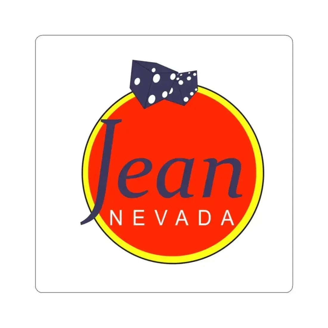 Flag of Jean Nevada (United States) STICKER Vinyl Kiss-Cut Decal 3 Inch White - The Sticker Space